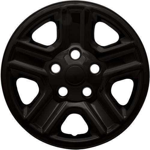 SINGLE PIECE Jeep Wrangler Gloss Black Wheel Skins / Hubcaps / Wheel Covers 16" 9072 2007 2008 2009 2010 2011 2012 2013 2014 2015 2016 2017