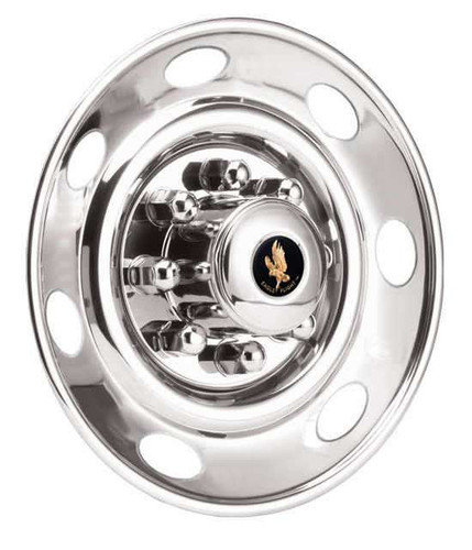 1992 - 2024  Ford Van Econoline E250 E350 Stainless Steel Wheel Simulators / Wheel Liners 16" Bolt On SRW