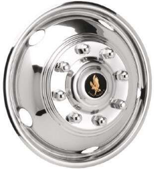 17" Stainless Steel Dual Wheel Simulator / Wheel Liner SINGLE PIECE FRONT (Snap On)