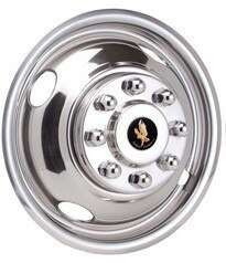 ** IN STOCK READY TO SHIP ** GMC 16" Stainless Steel Dual Wheel Simulatos / Wheel Liner SINGLE FRONT (Snap On)