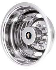 ** IN STOCK READY TO SHIP ** *PAIR* 2PC'S Chevrolet Chevy  16" Stainless Steel Dual Wheel Simulator / Wheel Liner PAIR OF REARS (POUND ON)