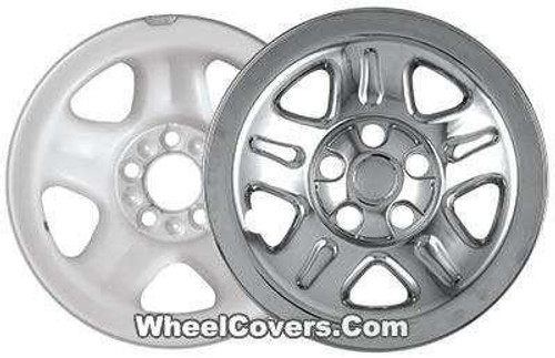 WheelCovers.Com Jeep Wrangler Chrome Wheel Skins / Hubcaps / Wheel Covers 15" 9012 2002 2003 2004 2005 2006  SET OF 4 
