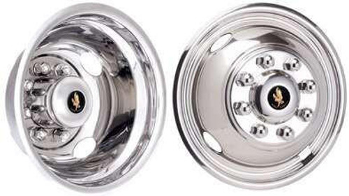 WheelCovers.Com GMC 16" Stainless Steel Dual Wheel Simulators / Wheel Liners SET OF 4 (Snap On) 