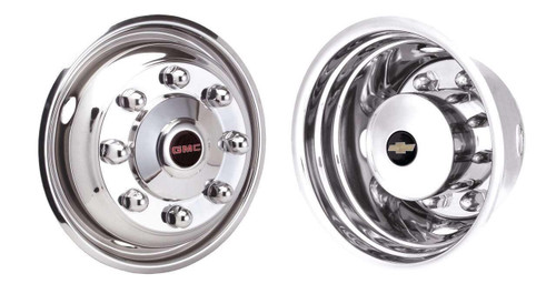 WheelCovers.Com GM Licensed Chevrolet GMC Polished Stainless Steel Wheel Simulators / Liners 19.5" 29717 