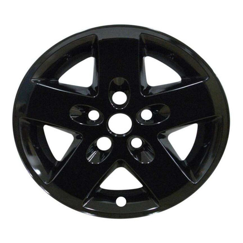 WheelCovers.Com Jeep Wrangler Gloss Black Wheel Skins / Hubcaps / Wheel Covers 17" 9074 2007 2008 2009 2010 2011 2012 2013 2014 2015 2016 2017 2018 SET OF 4 