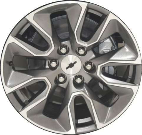 SINGLE PIECE Chevrolet Suburban Tahoe Silverado 1500 Black Wheel Skin Hubcap Wheel Cover 20" 5915 5916  2019 2020 2021 2022 2023 2024 2025