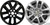 WheelCovers.Com Chevrolet Traverse Black Wheel Skin / Hubcap / Wheel Cover 18" 8018P GB 2018 2019 2020 2021 2022 2023 SINGLE PIECE 