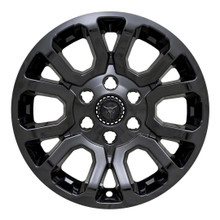 WheelCovers.Com GMC Sierra 1500 Black Wheel Skins Hubcaps Wheel Covers 18" 2014 2015 2016 2017 2018 SET OF 4 