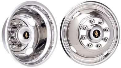 Chevrolet Chevy 16" Stainless Steel Dual Wheel Simulators / Wheel Liners SET OF 4 (POUND ON)