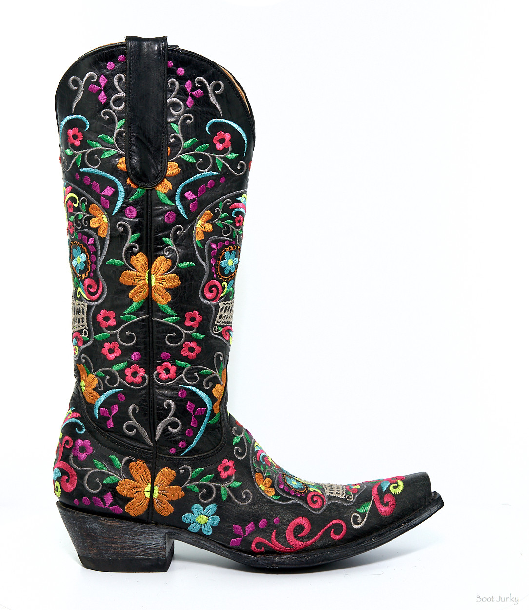 sugar skull cowboy boots