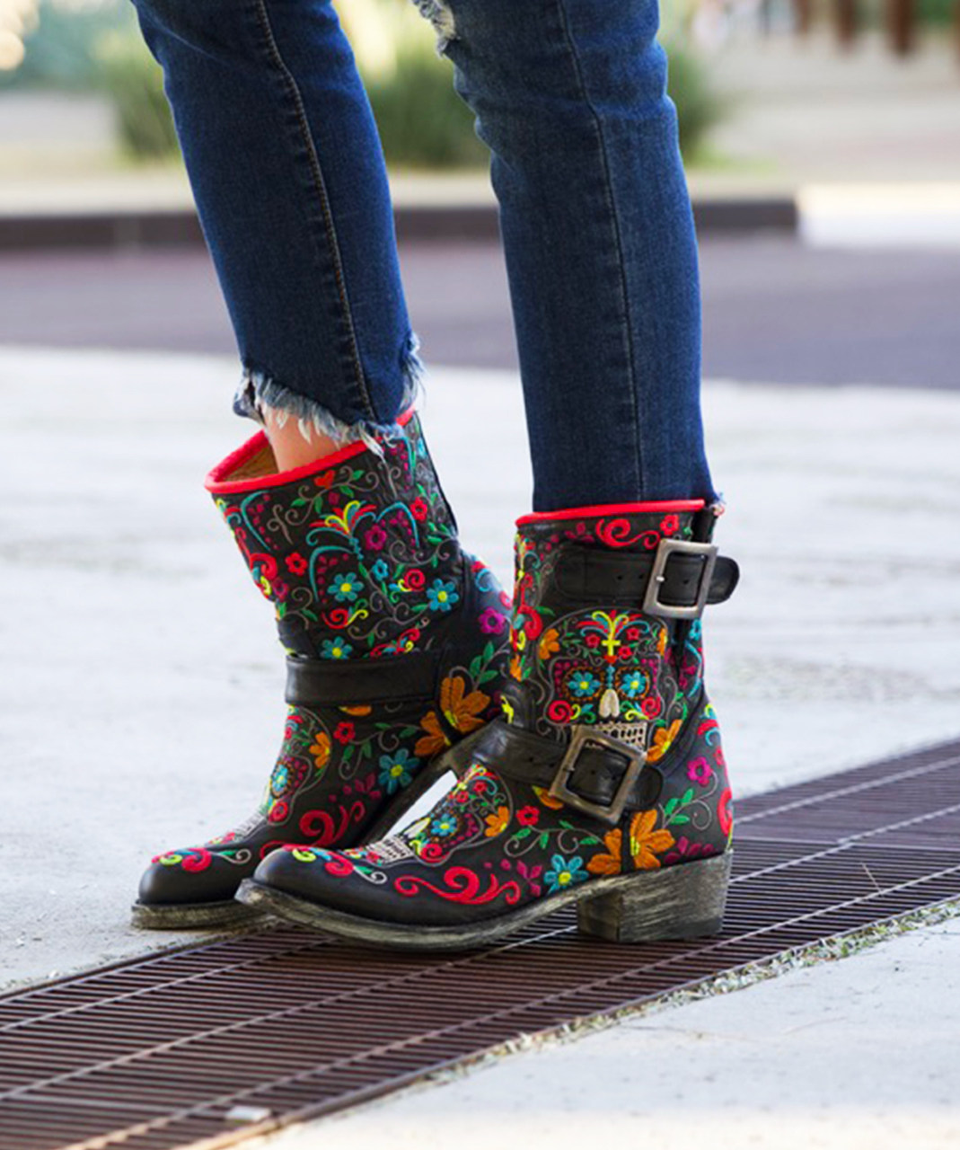 L1385-1 Old Gringo Sugar Skull Klak Biker 8 