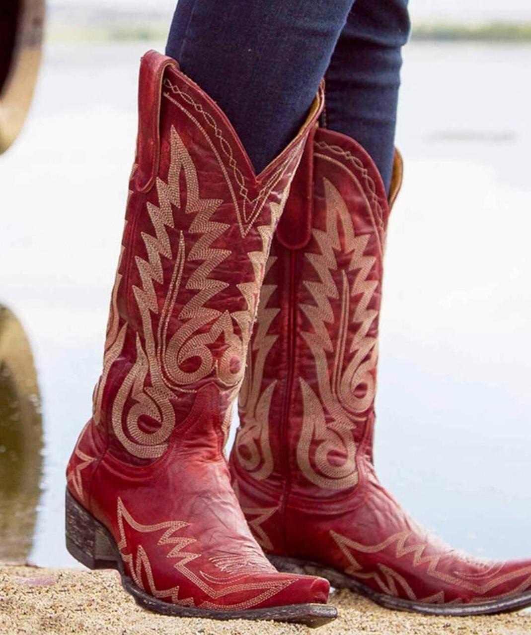 L 175-262 OLD GRINGO NEVADA 13 RED COWGIRL BOOTS 