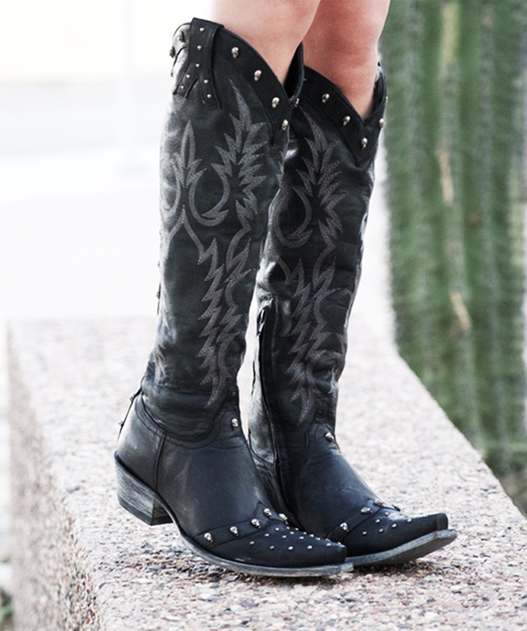 Women Boots Skulls Ladies High Boots High Heels Long Boots Women