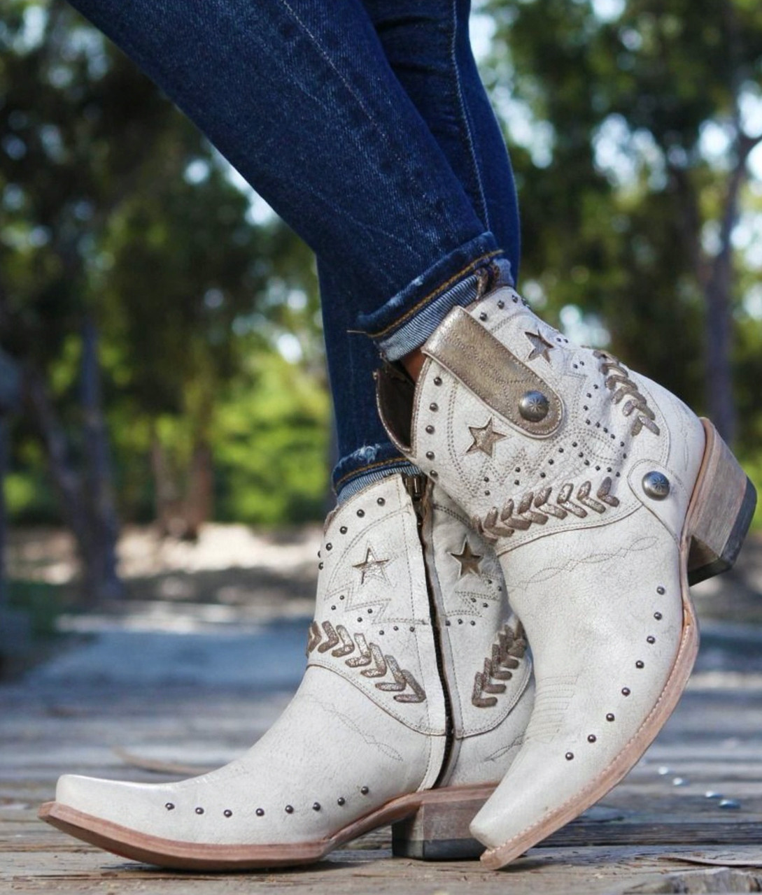 silver studded ankle boots