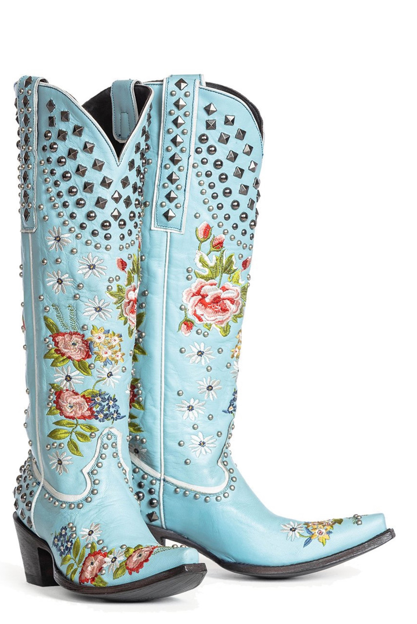 Ddl063 1 Double D Ranch Backwoods Barbie Sky Blue Leather Ladies