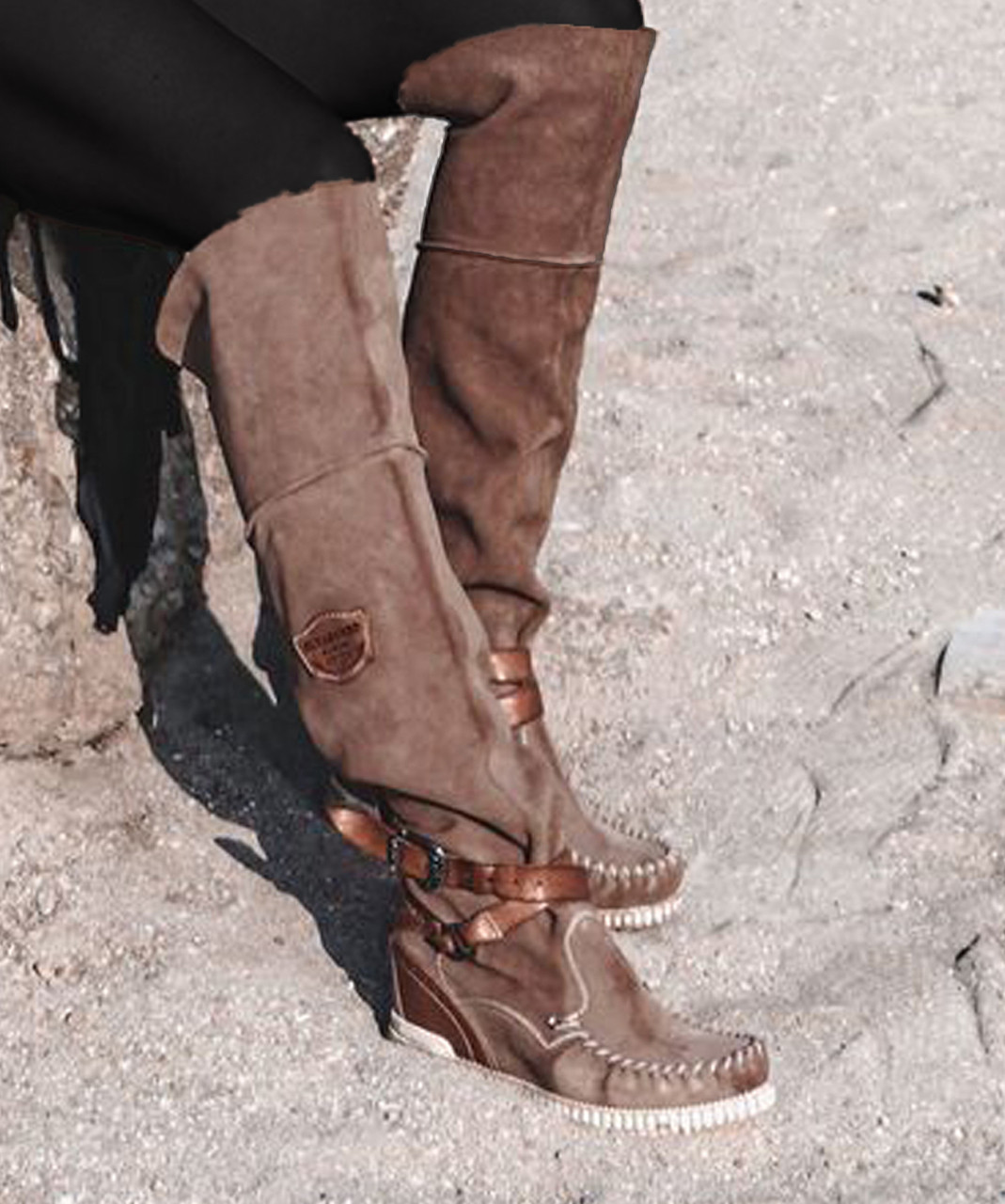 boho leather boots