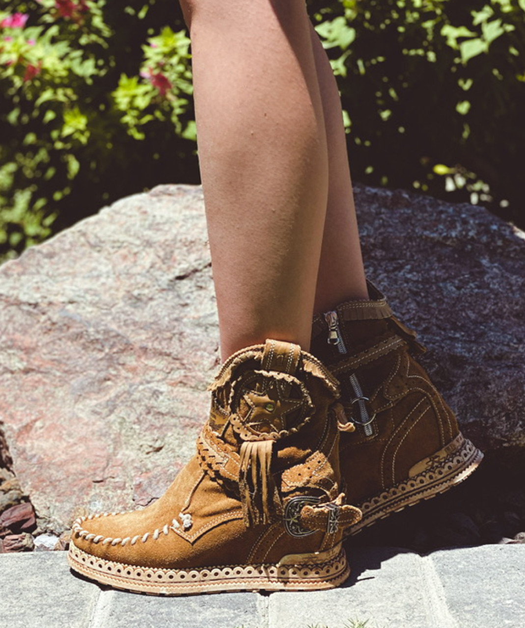 leather moccasin boots