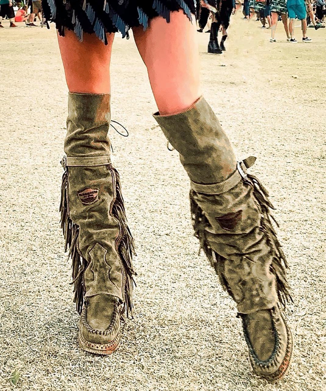 el vaquero fringe boots