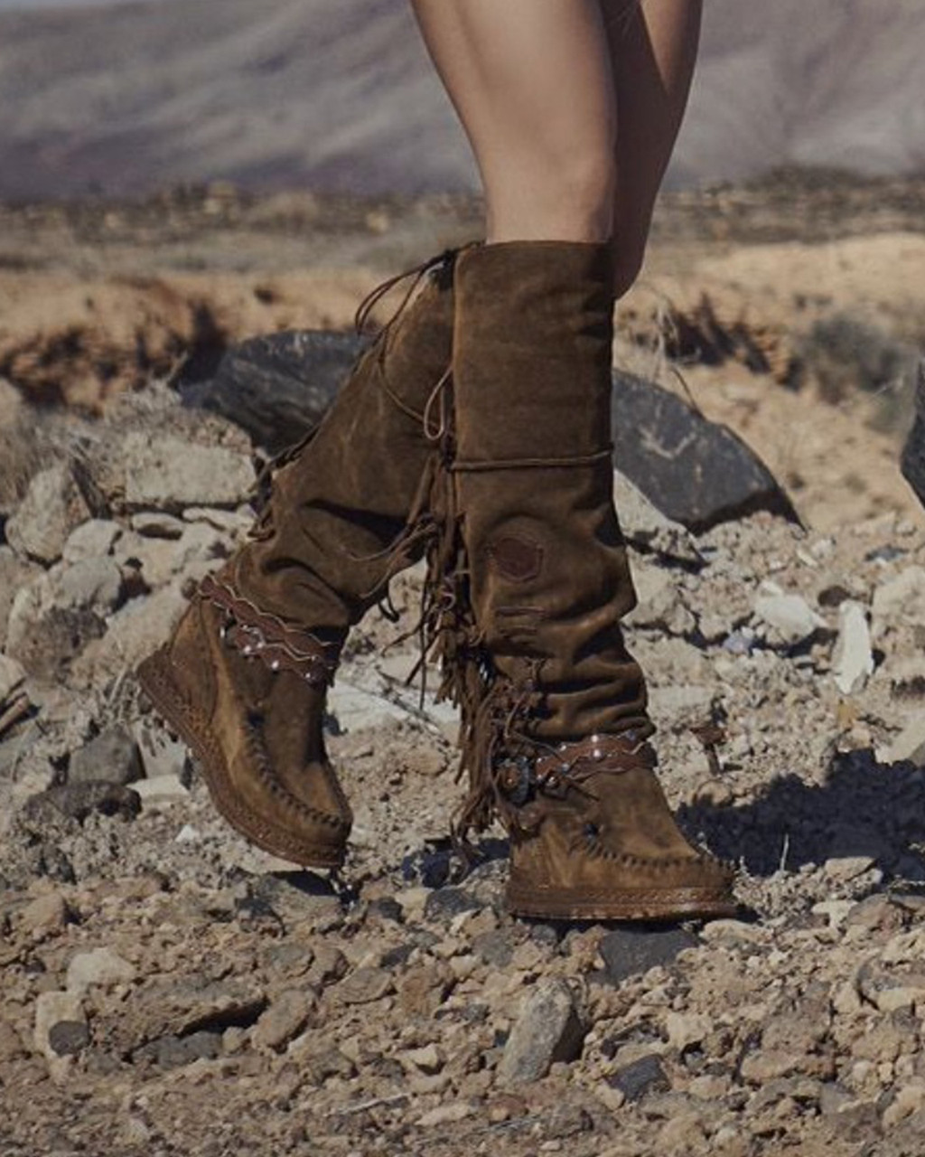 moccasin wedge booties
