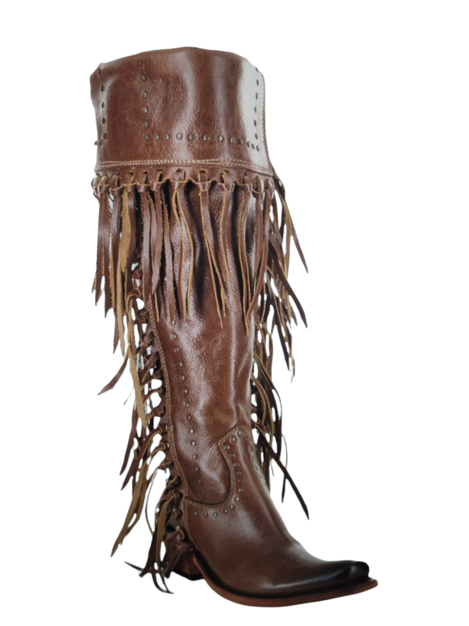 liberty black tall fringe boots