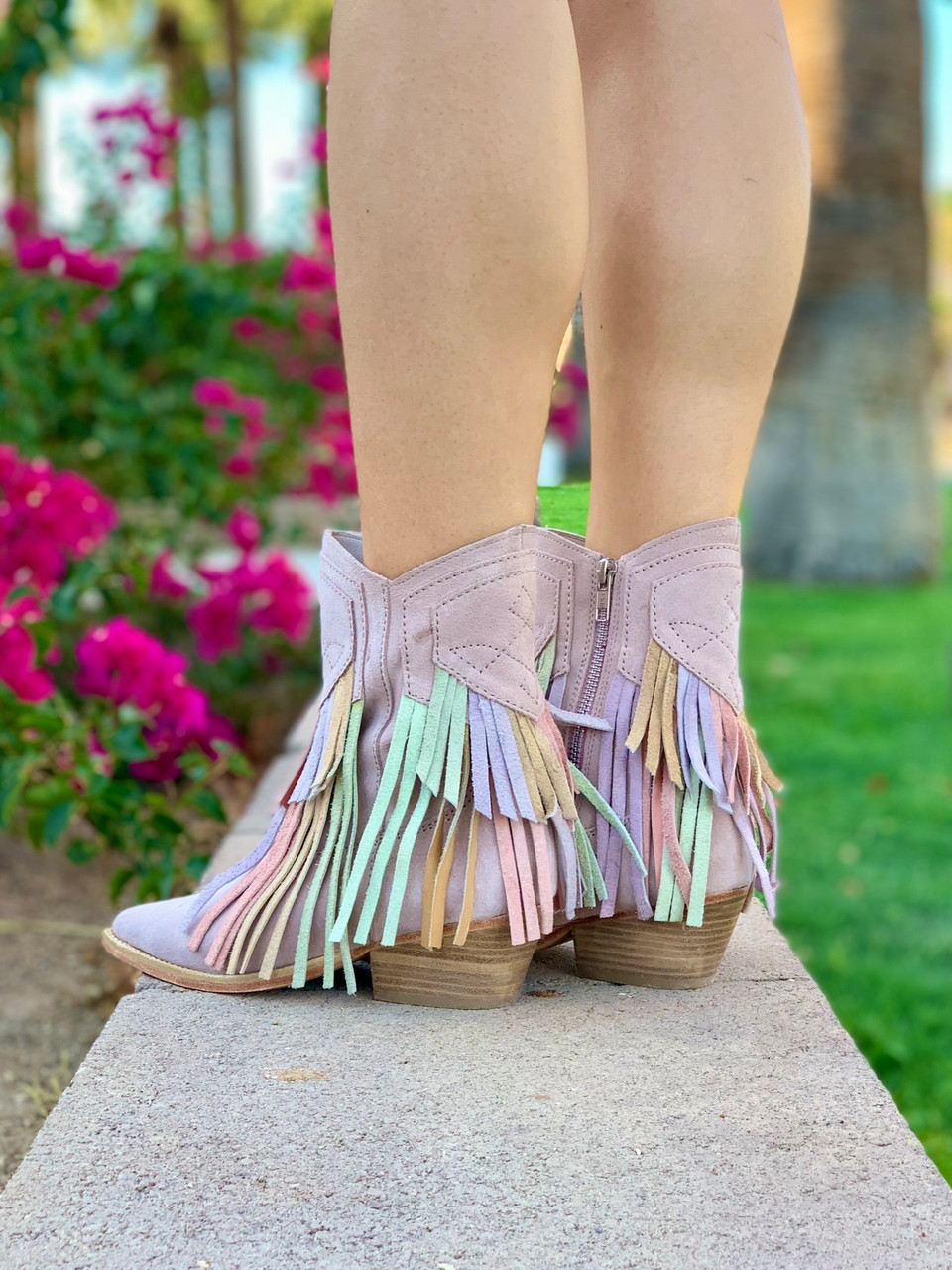 FREE PEOPLE LAWLESS FRINGE WESTERN BOOT 