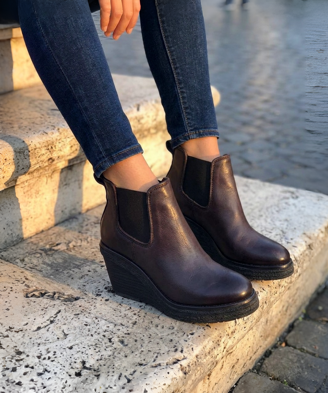 A.S. 98 カジュアルブーツ A.S.98 TALEN EGGPLANT ITALIAN LEATHER SHOE BOOTS - BootJunky.com