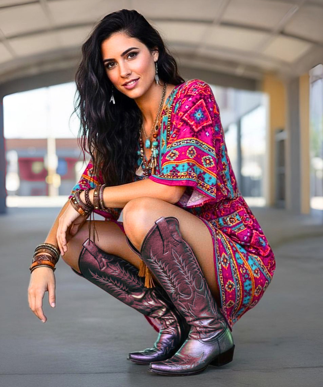 L1213-64 OLD GRINGO MAYRA PRISMA BIS IRRIDESCENT LEATHER BOOTS