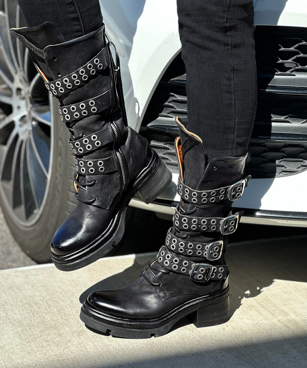 Bike Boots As 98 Damen Biker Boots Airstep Biker Boots Blau Damen