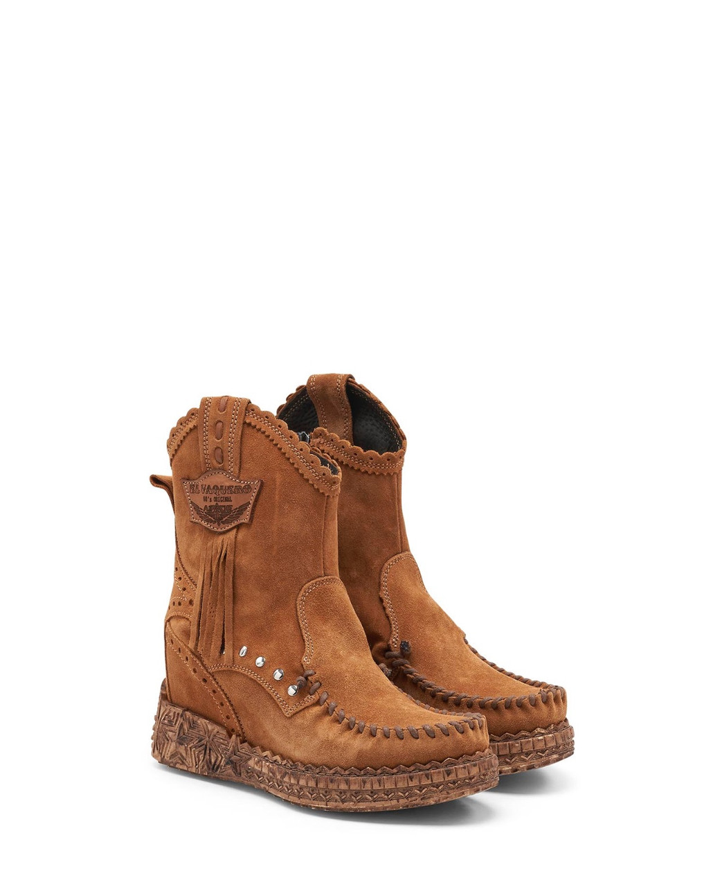 EL VAQUERO Ezra Silverstone Mou Wedge Moccasin Boots - BootJunky.com