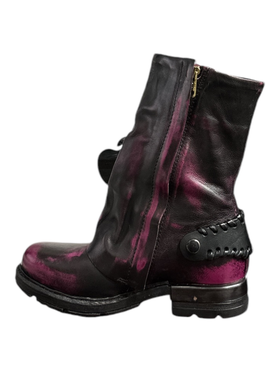 A.S.98 ARCHIBALD FUCHSIA RUB OFF LEATHER BOOTS - BootJunky.com