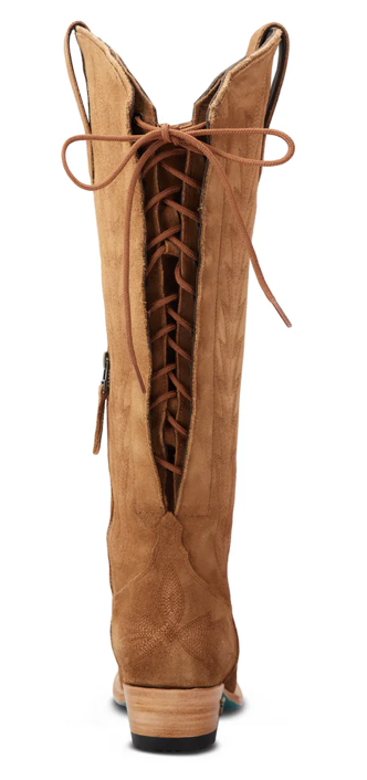 LB0562A LANE Lexington Knee High Corset Toffee Suede 17.5