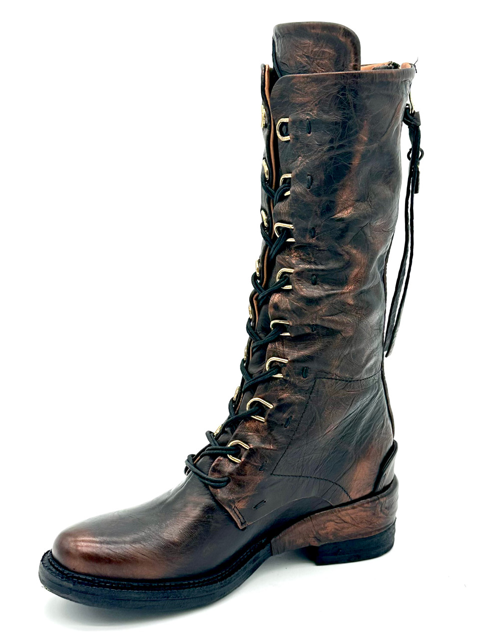 A.S.98 STEWARD ANTIQUE BRONZE CALVADOS RUB OFF ITALIAN LEATHER 12