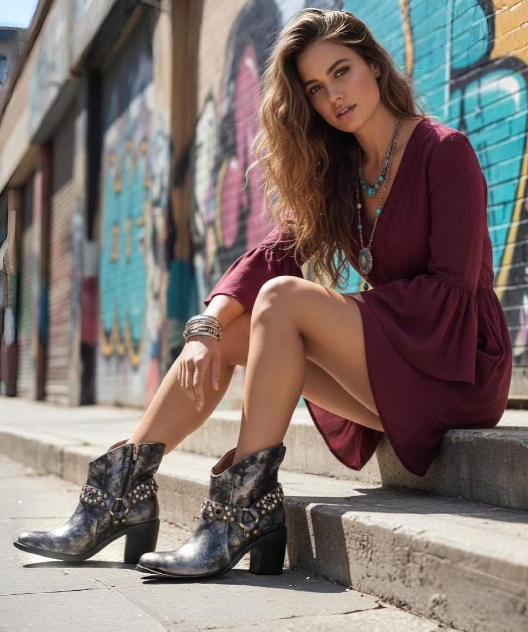 A.S.98 RORY HARNESS ARGENTO STEEL STUDDED ZIPPER ANKLE BOOTS