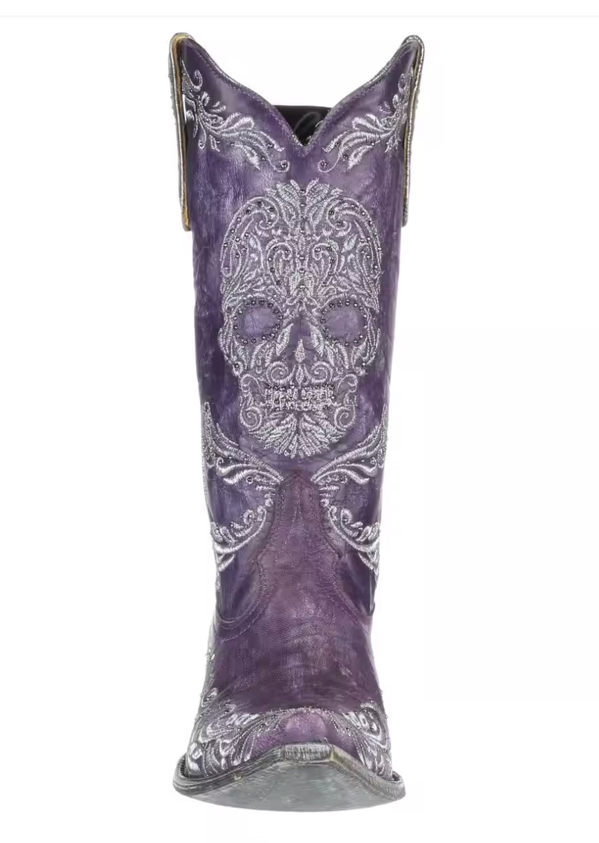 L3191-8 OLD GRINGO DULCE CALAVERA SKULL VIOLET 13