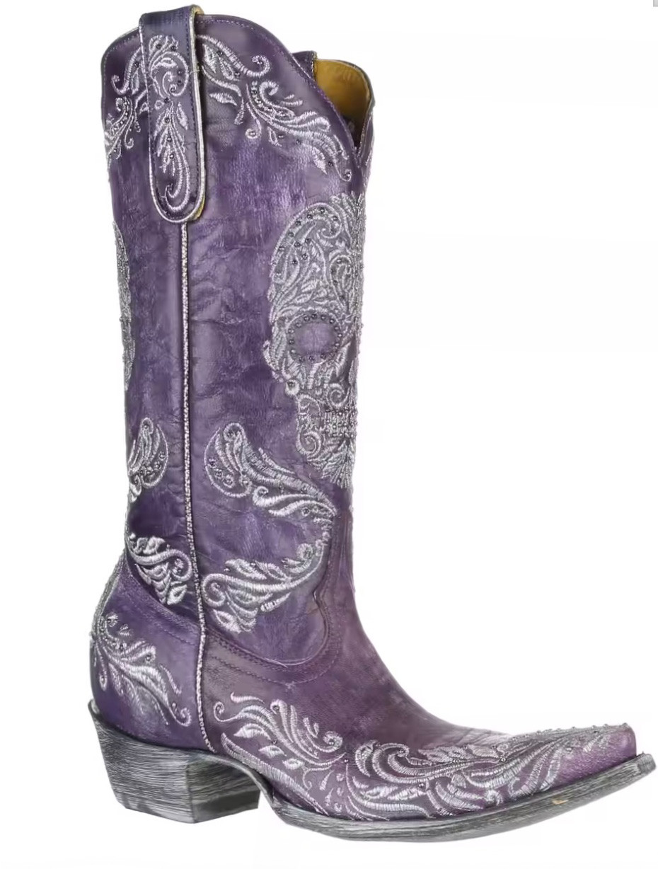 L3191-8 OLD GRINGO DULCE CALAVERA SKULL VIOLET 13