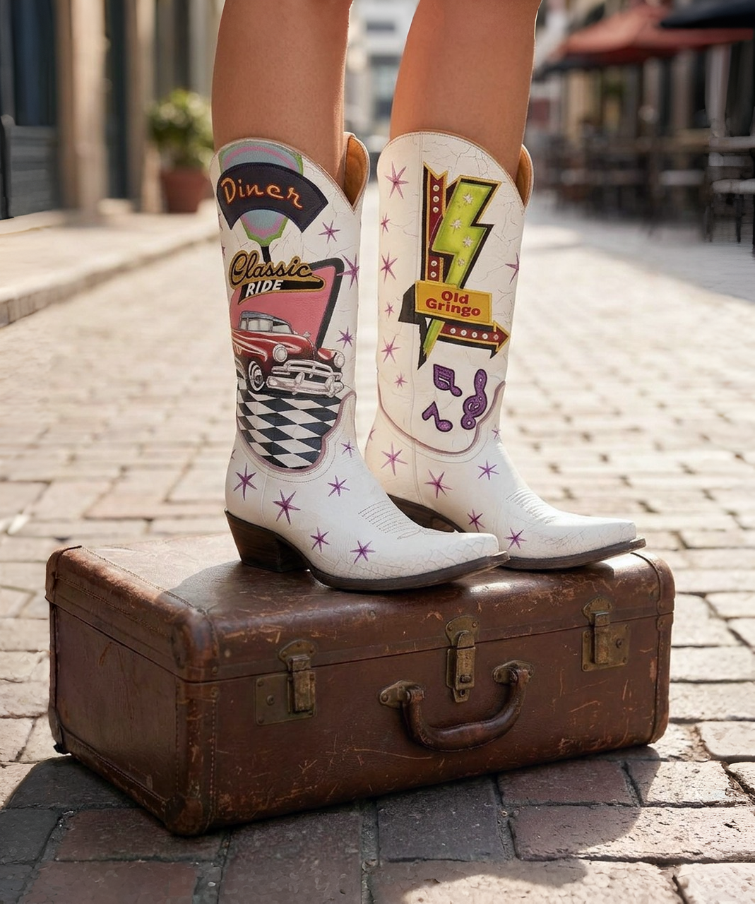 L4193-1 OLD GRINGO SUNDAE CRACKLED WHITE MULTI EMBROIDERED 13