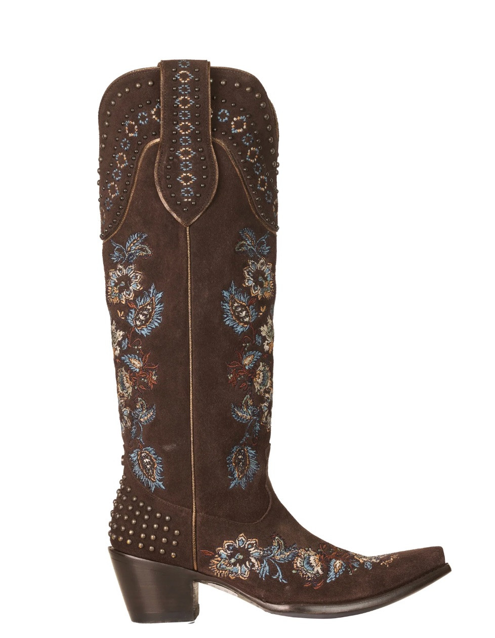 DDL1072-1 DOUBLE D RANCH DEWITT'S DEMASK CHOCOLATE EMBROIDERED