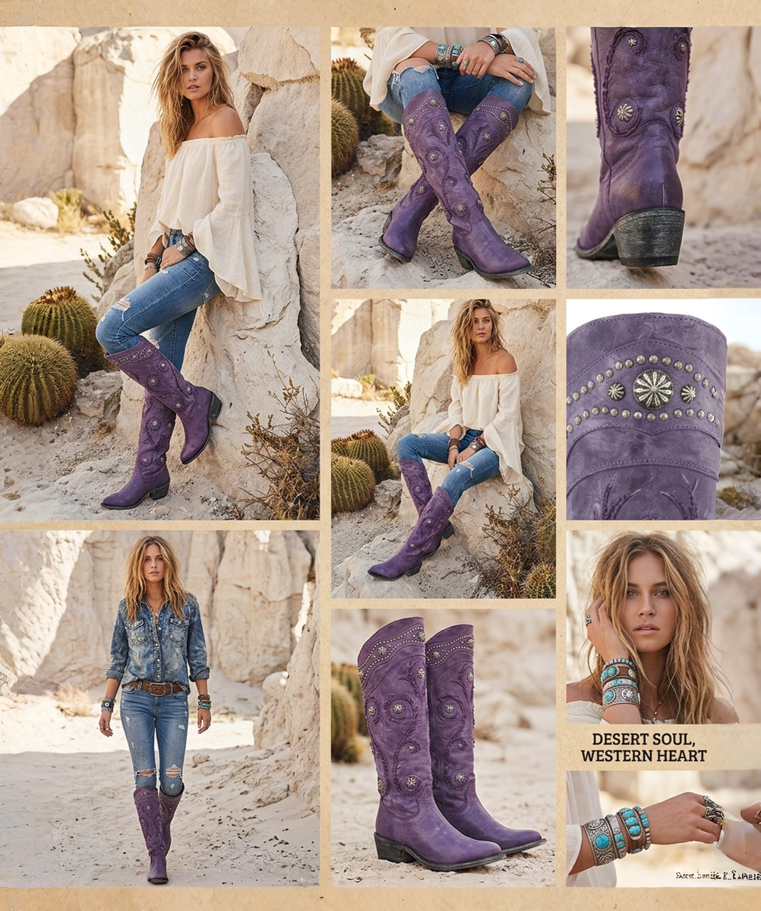L 942-VIOLET OLD GRINGO PACHANGA VIOLET PURPLE VESUVIO LEATHER 16