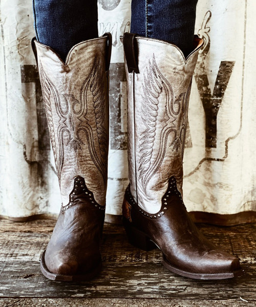 silver leather boots