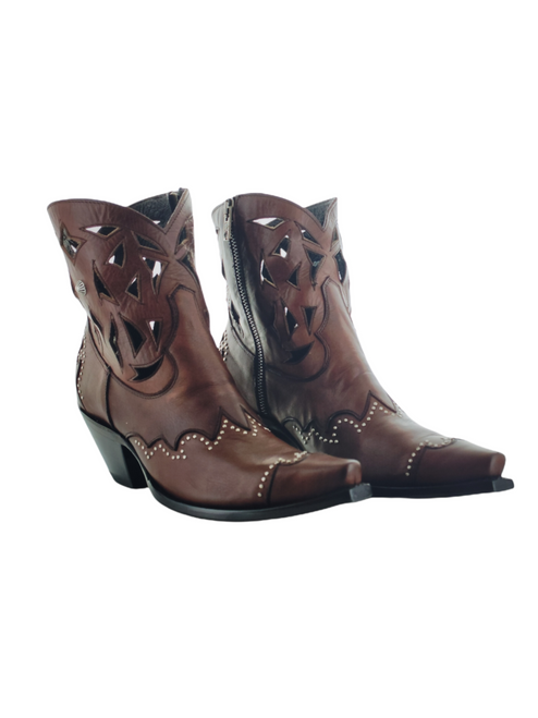chocolate leather boots