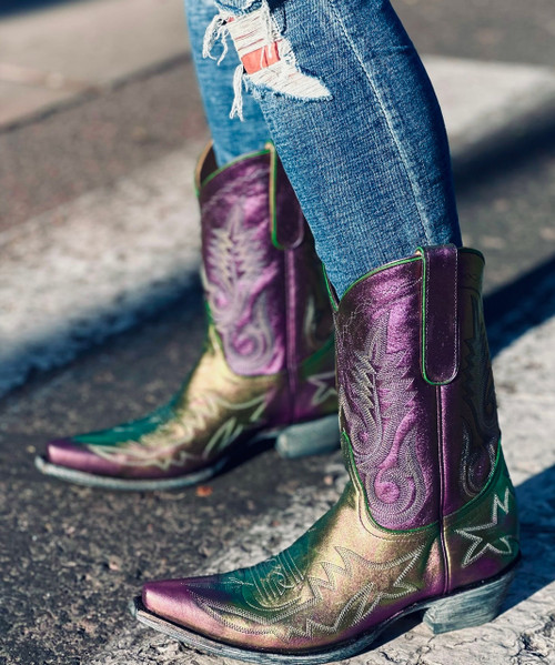 【PORTERNA】Odd color boots L 175-596 OLD GRINGO PRISMA NEVADA IRRIDESCENT 10