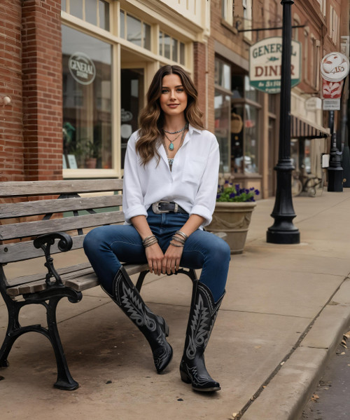 Adding to the ever-popular collection of Nevada boots we offer a soon to be favorite in a gorgeous vintage Azul Blue color way which is a Boot Junky exclusive...these boots bond the time-honored art of handmade boots with a contemporary flair for fashion. 
 Adding to the ever-popular collection of Nevada boots we offer a soon to be favorite in a gorgeous vintage Azul Blue color way which is a Boot Junky exclusive...these boots bond the time-honored art of handmade boots with a contemporary flair for fashion.