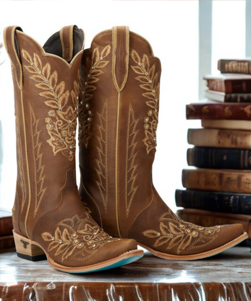 ◆KOMOREBI MUSEUM◆ KM012L Western Suede Long Boots Natural LANE - BootJunky.com