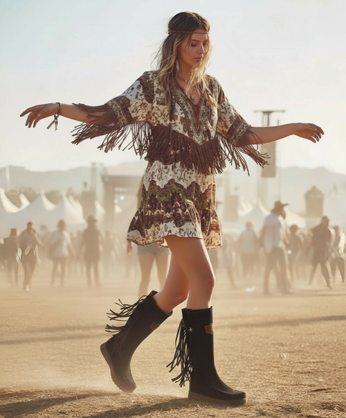  El Vaquero Billie Mid-Calf Boot
The Billie mid-calf boot embodies El Vaquero’s signature bohemian spirit with a modern edge. Featuring a 2 ¾" internal wedge for a subtle lift, soft flowing fringe, leather side tabs, and hand-stitched toecaps — each detail speaks to the brand’s artisan craftsmanship.
Finished in the celebrated Silverstone wash, this unique treatment enhances the depth and vibrancy of the leather, ensuring every pair is one-of-a-kind.
Details:
2 ¾" internal wedge
Vintage treatment
100% cowhide leather
Handcrafted stitching
Metallic details (100% nickel-free)
Durabl