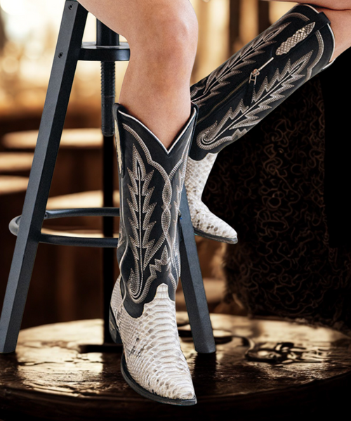 Skylight
Step into a world of luxury and intrigue with Skylight. Crafted for the woman who commands attention, these boots are the perfect blend of exotic allure and obsession-worthy elegance.

Heel Height: 1.75" – A subtle lift that balances both grace and comfort.

Shaft Height: 15" – Sculpting the leg with a sleek, elongated silhouette.

Calf Circumference: 14" – Designed to hug your form, with just the right amount of stretch for a perfect fit.

Ankle Circumference: 12" – Embracing your every movement with precision and style.

Toe: Snip – The sharp, snipped toe adds a touch of daring sophistication.

Signature Turquoise Soles – A bold, signature touch that hints at the untold story beneath each step.

Rich in detail, exotic in presence, and irresistible in every way, Skylight is more than just a boot—it's an experience.