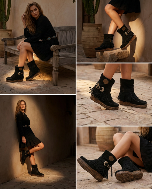 LB0562T LANE Lexington Knee High Corset Midnight Navy 17.5" Leather Boots