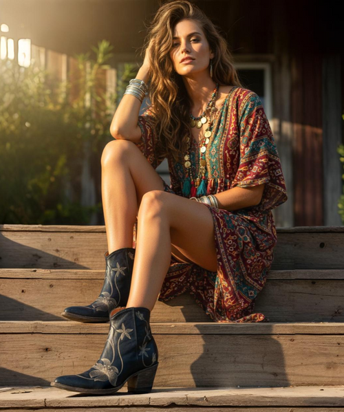 Finely crafted and floral embroidered, these gorgeous leather ankle boots, from the master craftsmen at Old Gringo, will be the center of attention in any room you enter or with every step you take. Fashioned with an inside zipper, ivory/silver embroidered flowers, stacked leather heels and leather soles the Old Gringo Flora Loca boot is a must have for any collection.