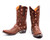 This wedgeless boot is a true gem of the El Vaquero collection. Created in this amazing hand-made dyed cow leather, a delicate balance of colors and tones that gives the item a lived-in look and an unprecedented vintage effect, typical of El Vaquero brand.