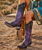 urn some heads in these beautiful Mayra Boots from Old Gringo! 
Constructed from a rich, silver metallic leather, this boot features embroidery in the classic Mayra pattern.
