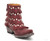 STUDDED AND FRINGED VESUVIO RED LEATHER BOOTS FROM OLD GRINGO STAKE A DEFINITIVE CLAIM TO YOUR OWN BRAND OF STYLE.

These spirited, studded and fringed vesuvio red leather boots from Old Gringo are generously embellished in soft and subtle leather. 
Short and sassy fringe.
Nailhead studs
Distressed vintage finish
Side zip. 
6" Shaft
Snip Toe
1-3/4" heel. 9964